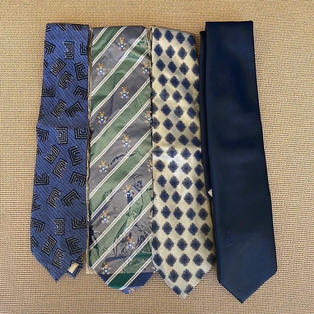 Vintage Designer Men's Ties Set of 4